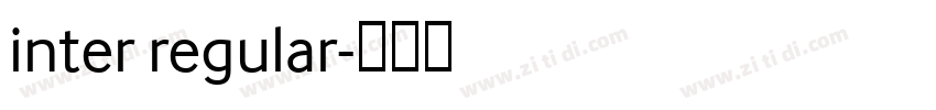 inter regular字体转换